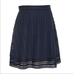 J. Crew Striped Eyelet Skirt